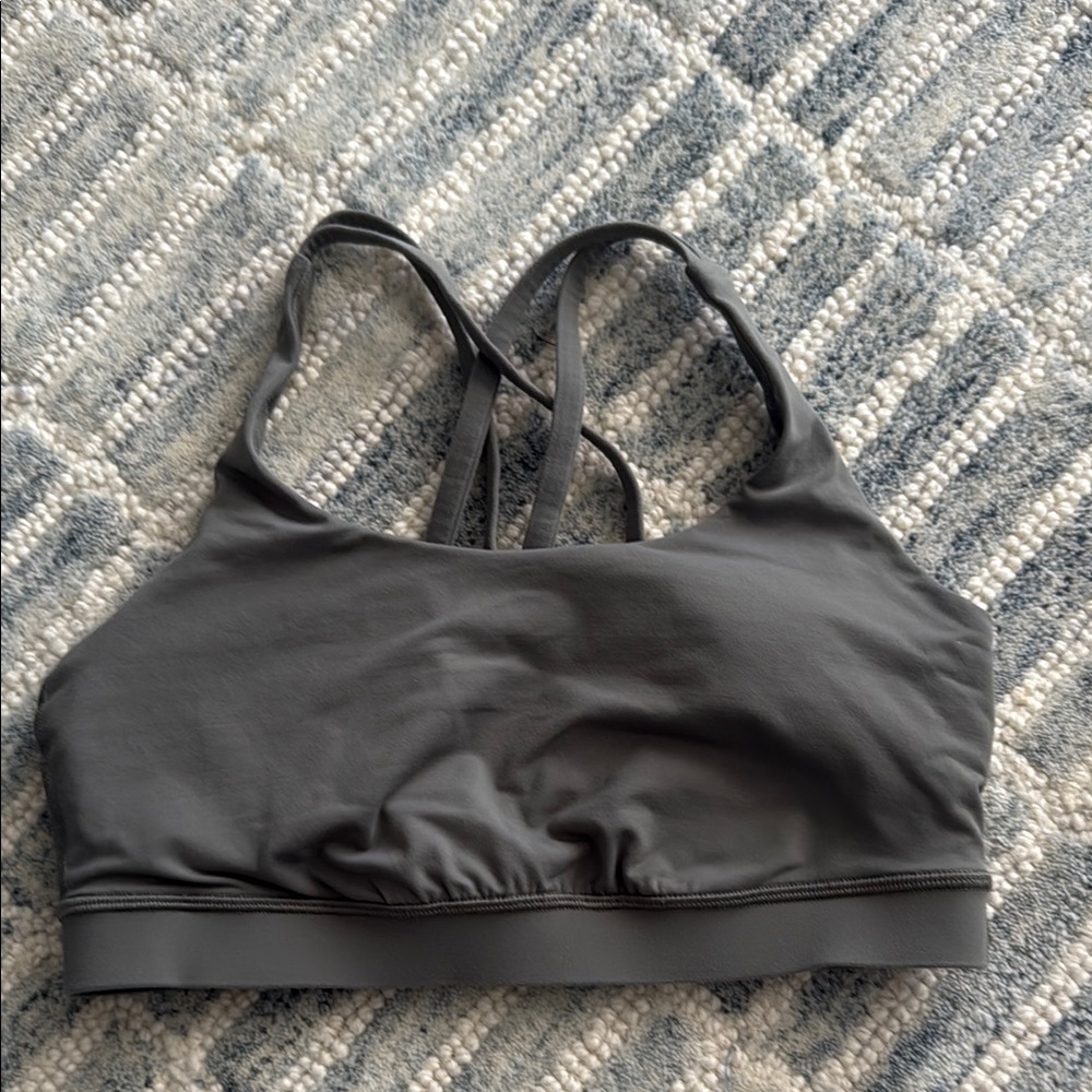 Lululemon Energy Bra Grey Sage size 6 lightly worn